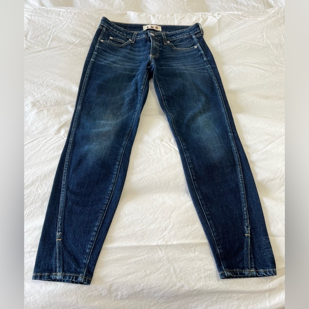 AMO Denim | Women’s Size 27 | Twist Jeans True Blue | Cropped 26” Inseam